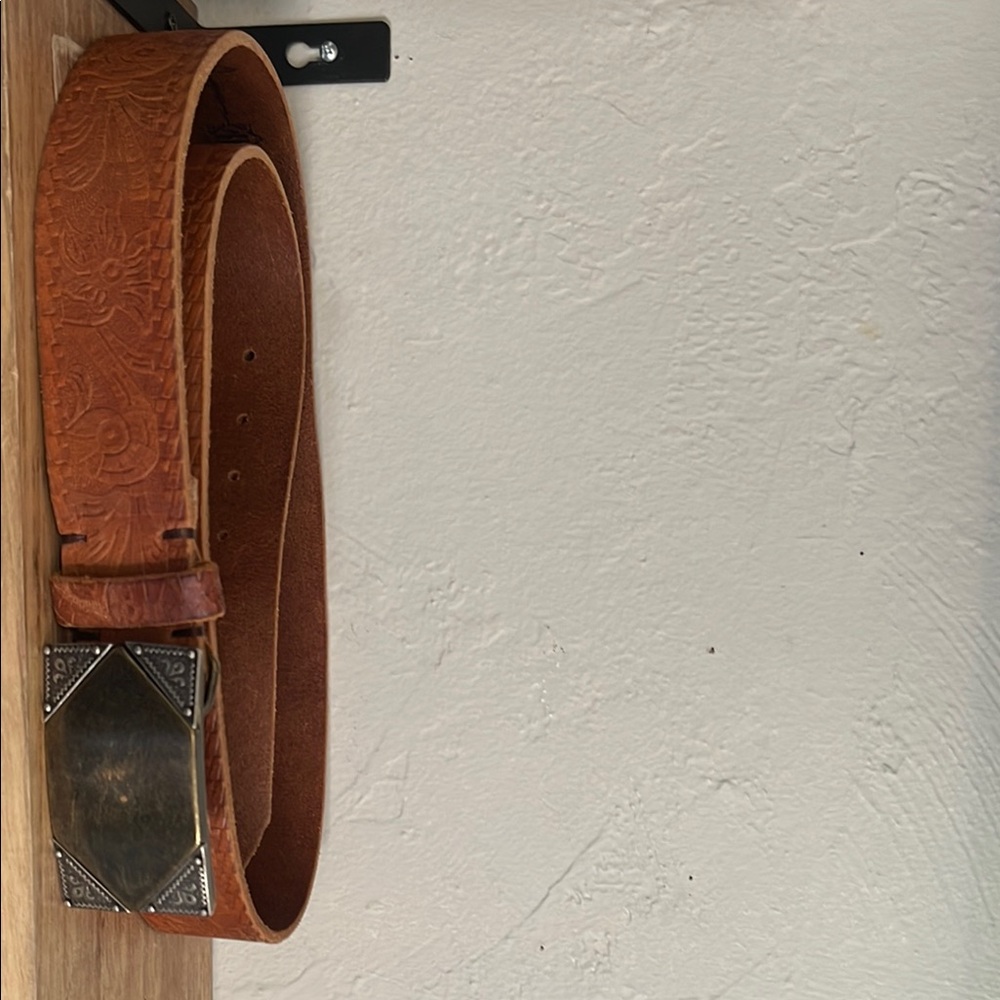 Martin Digman Brown Bridle Leather Belt with Metal Buckle Made In The USA - Picture 2 of 8
